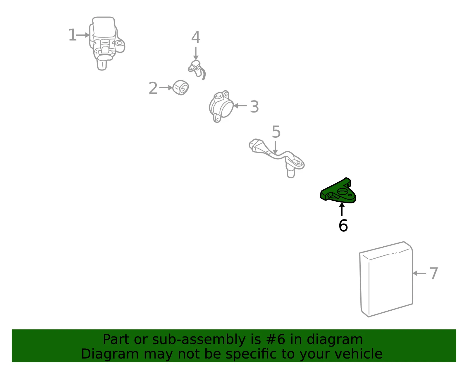 Ignition Knock (Detonation) Sensor Bracket - Volvo (8250487) - view 2