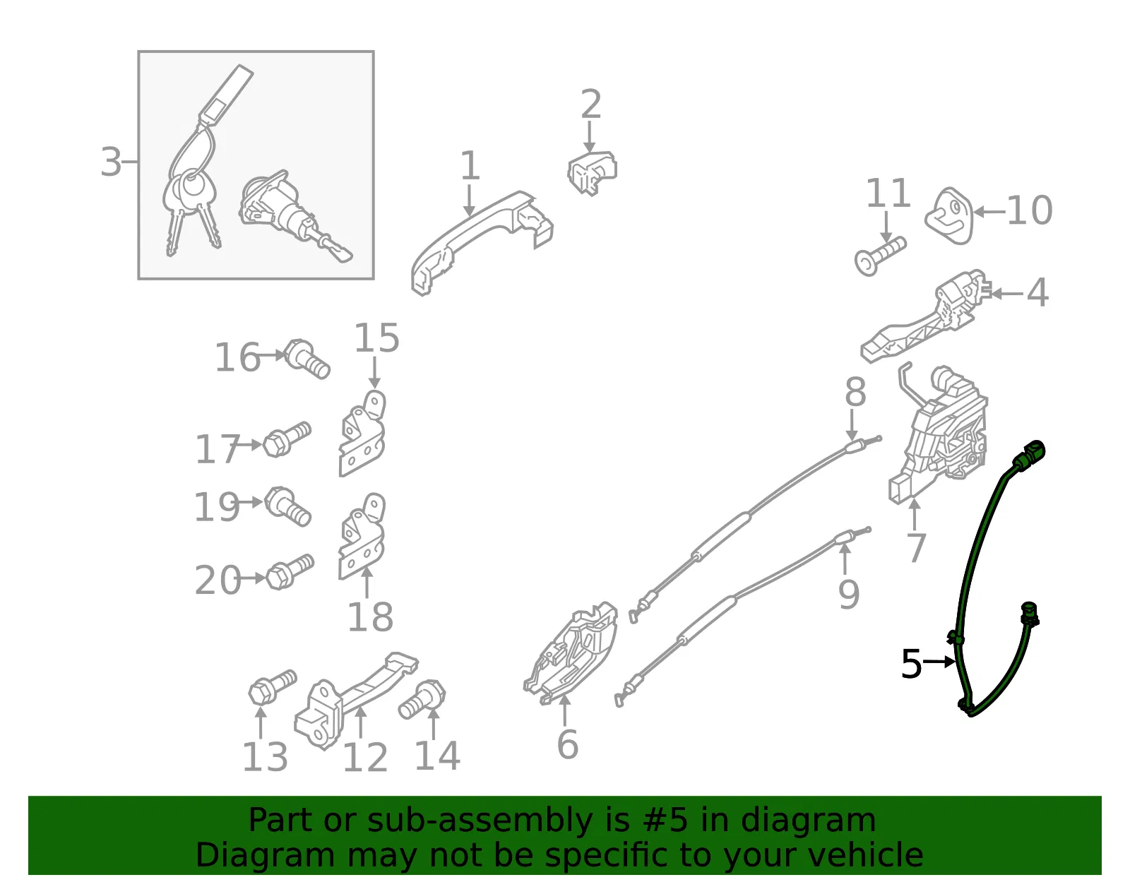 Wire - Kia (82656-1W000) - view 2