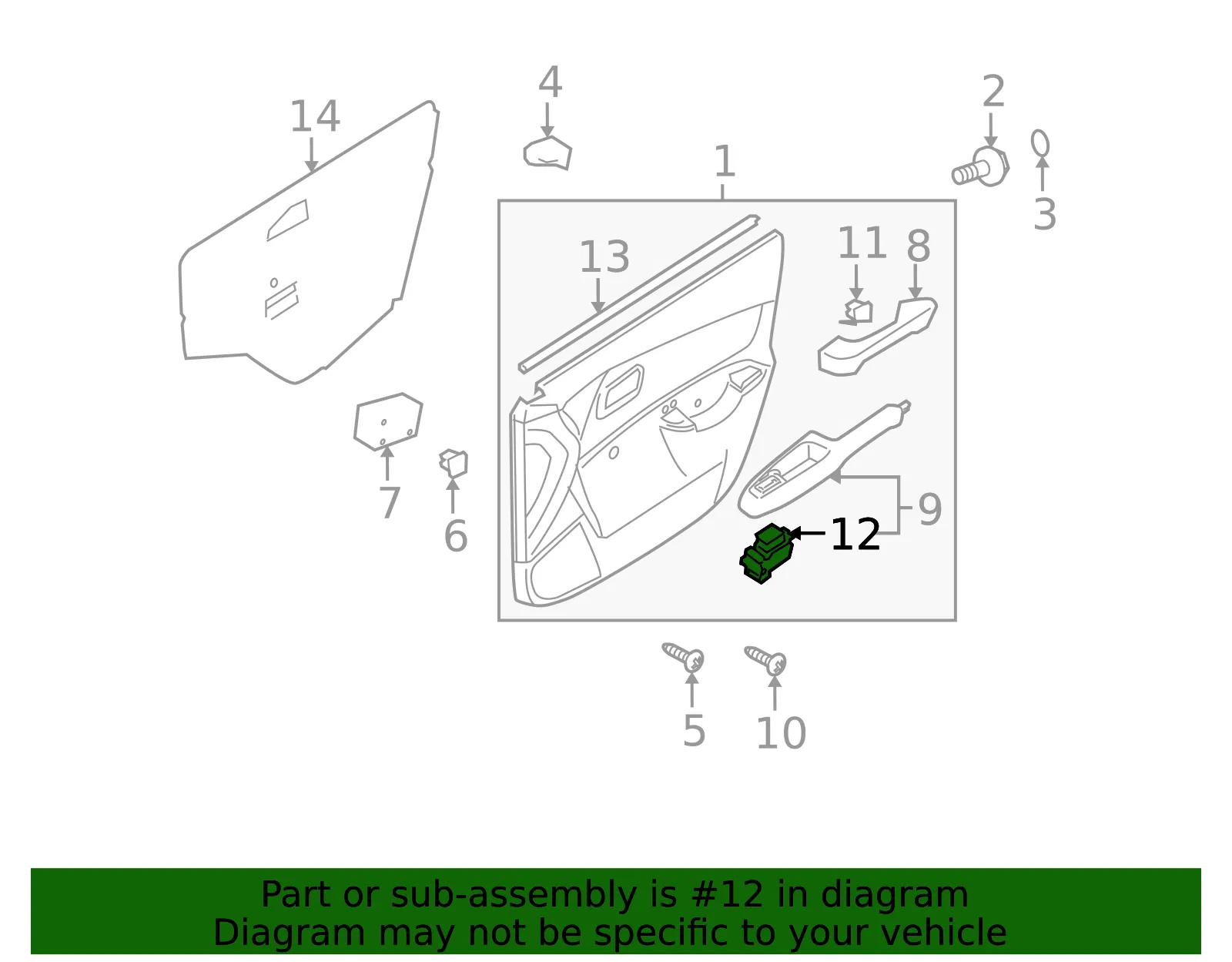 Window Switch - Kia (82720-1G090E4) - view 2
