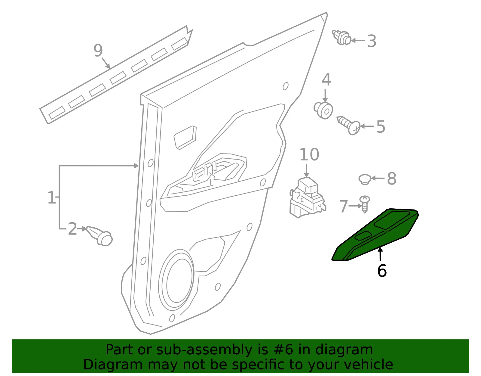 Switch Bezel - Nissan (82961-5R00A) - view 2
