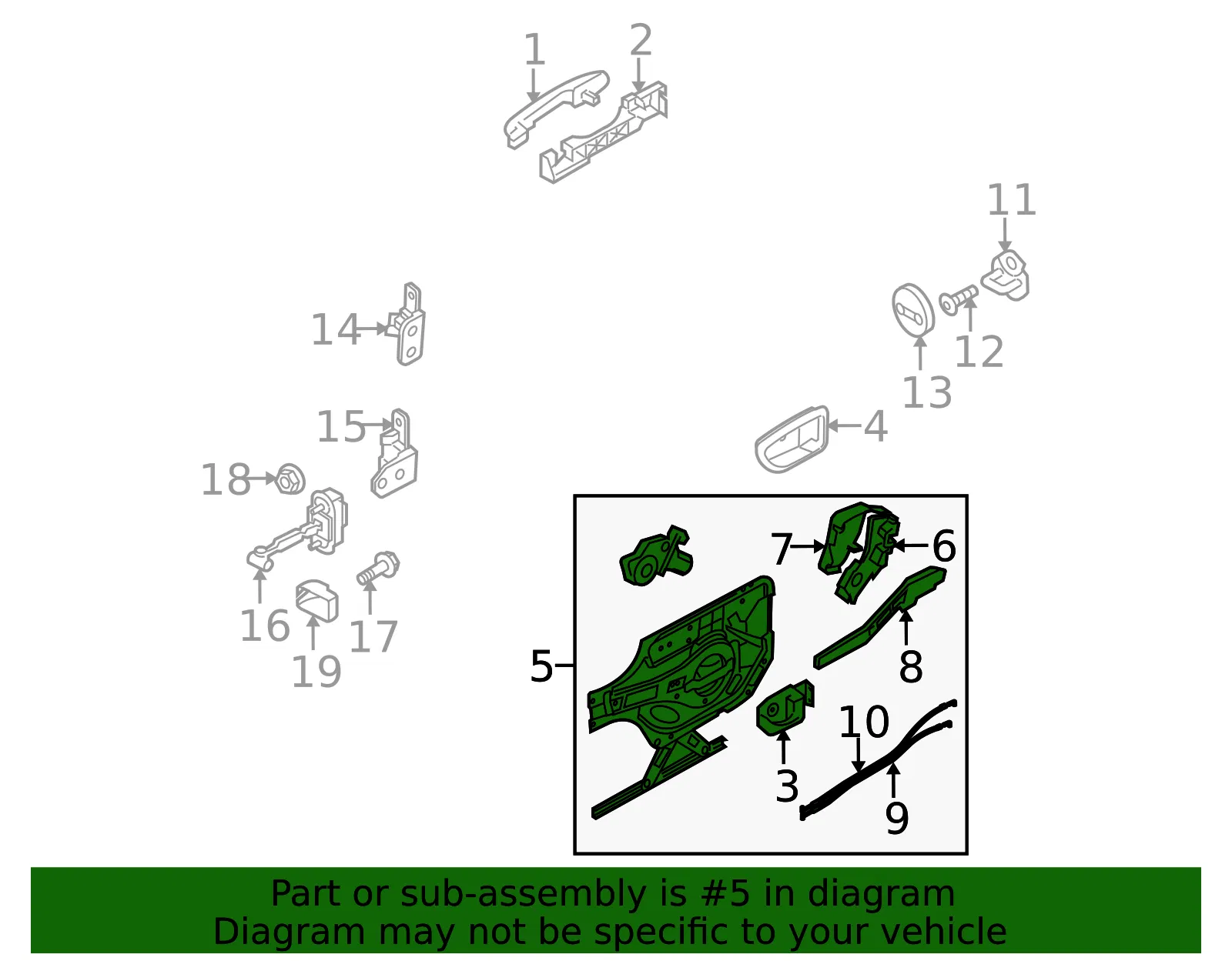 Lock Module - Driver's Side (LH) - Kia (83470-3F010) - view 2