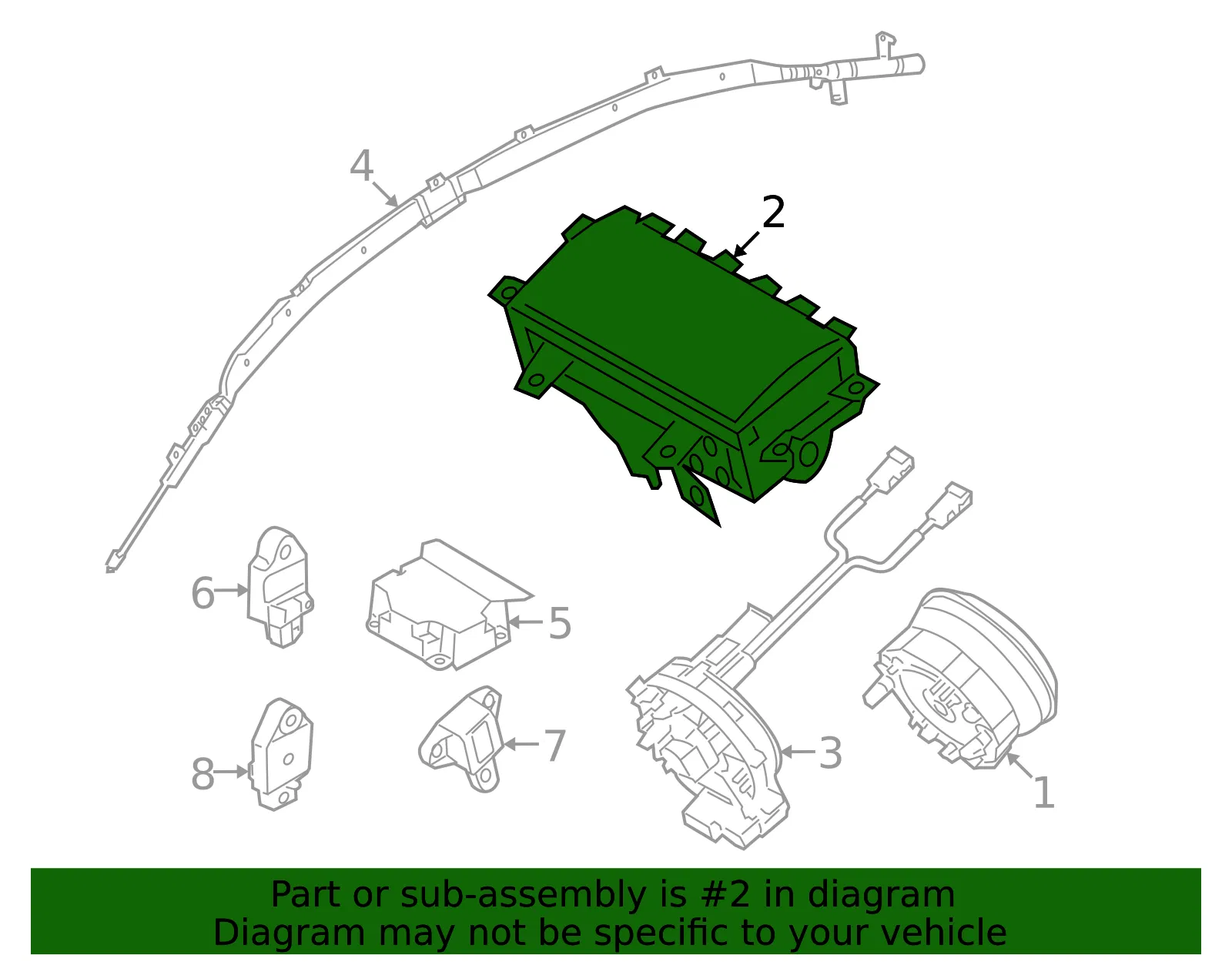 Passenger Inflator Module - Kia (84530-1M400) - view 2