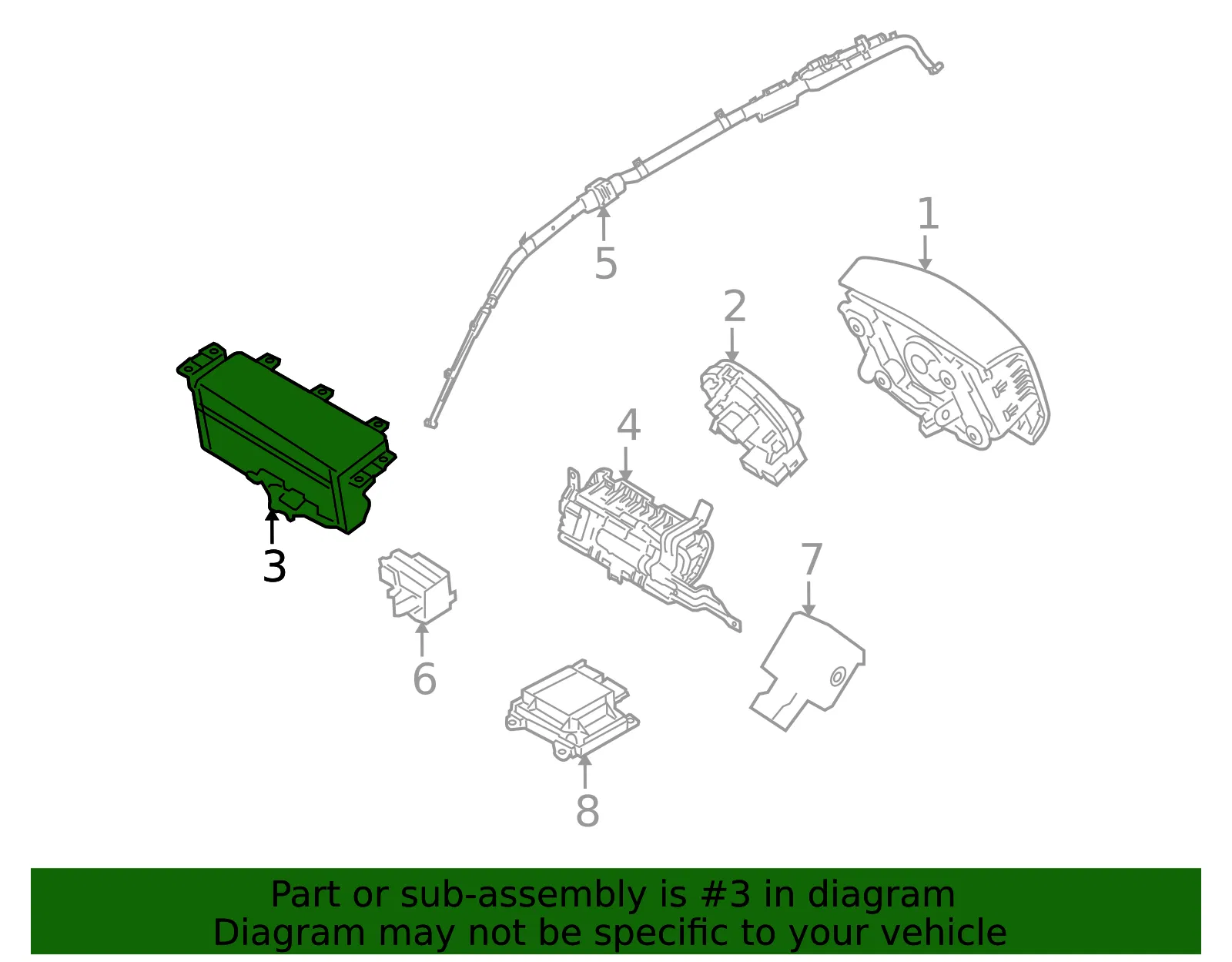 Passenger Inflator Module - Kia (84530-2J500) - view 2