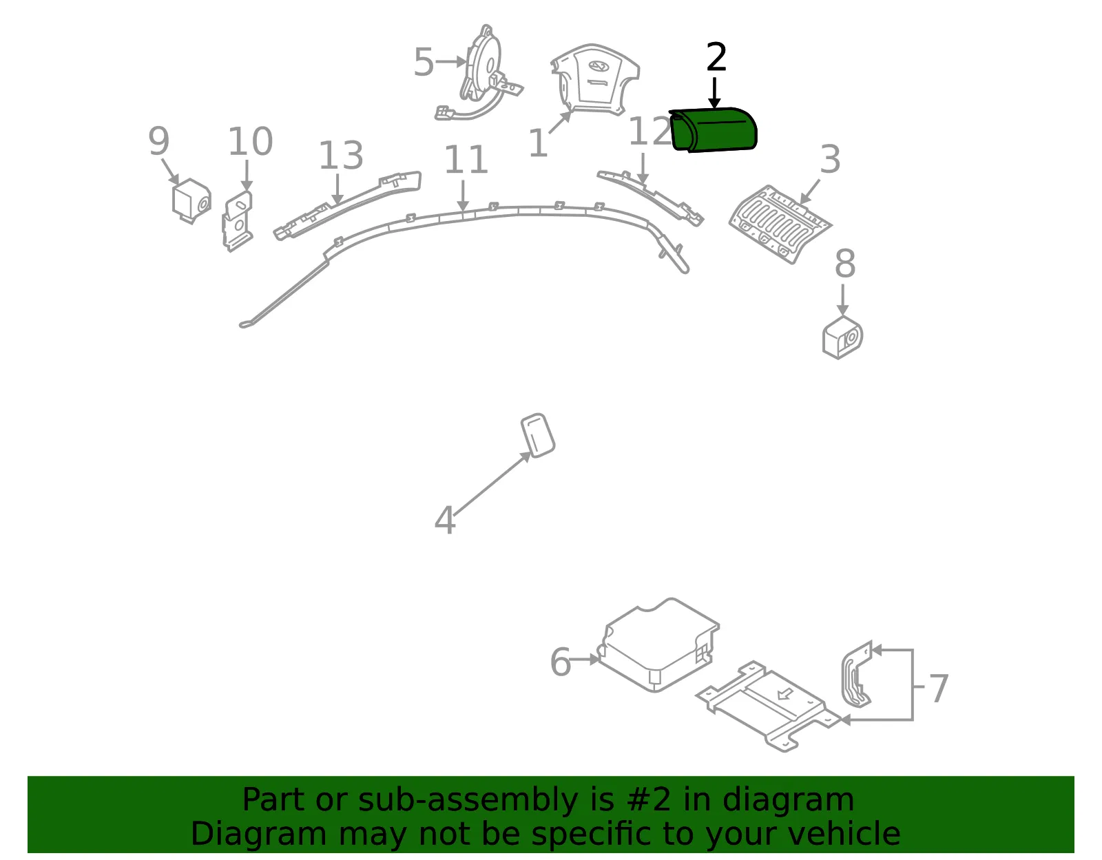 Passenger Inflator Module - Kia (84530-3F500) - view 2