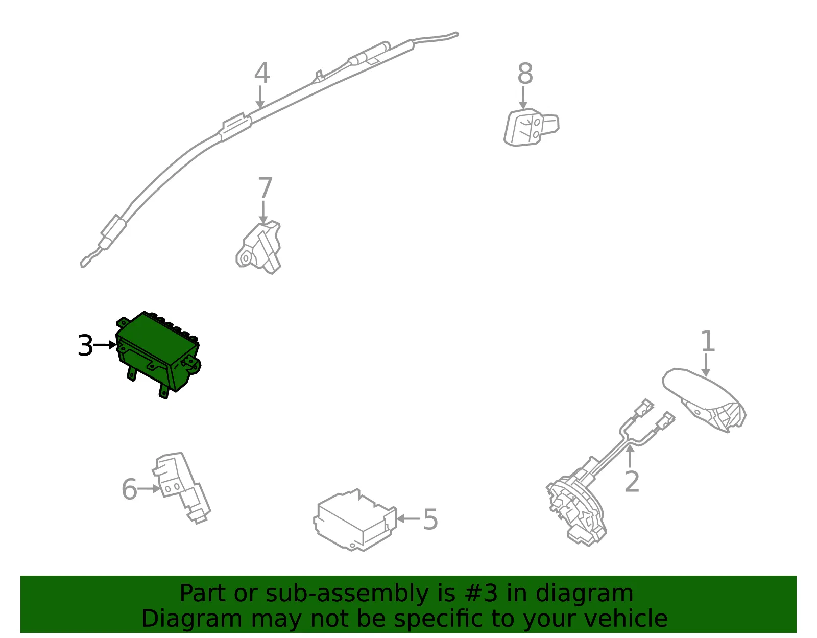 Passenger Inflator Module - Kia (84530-3W500) - view 2