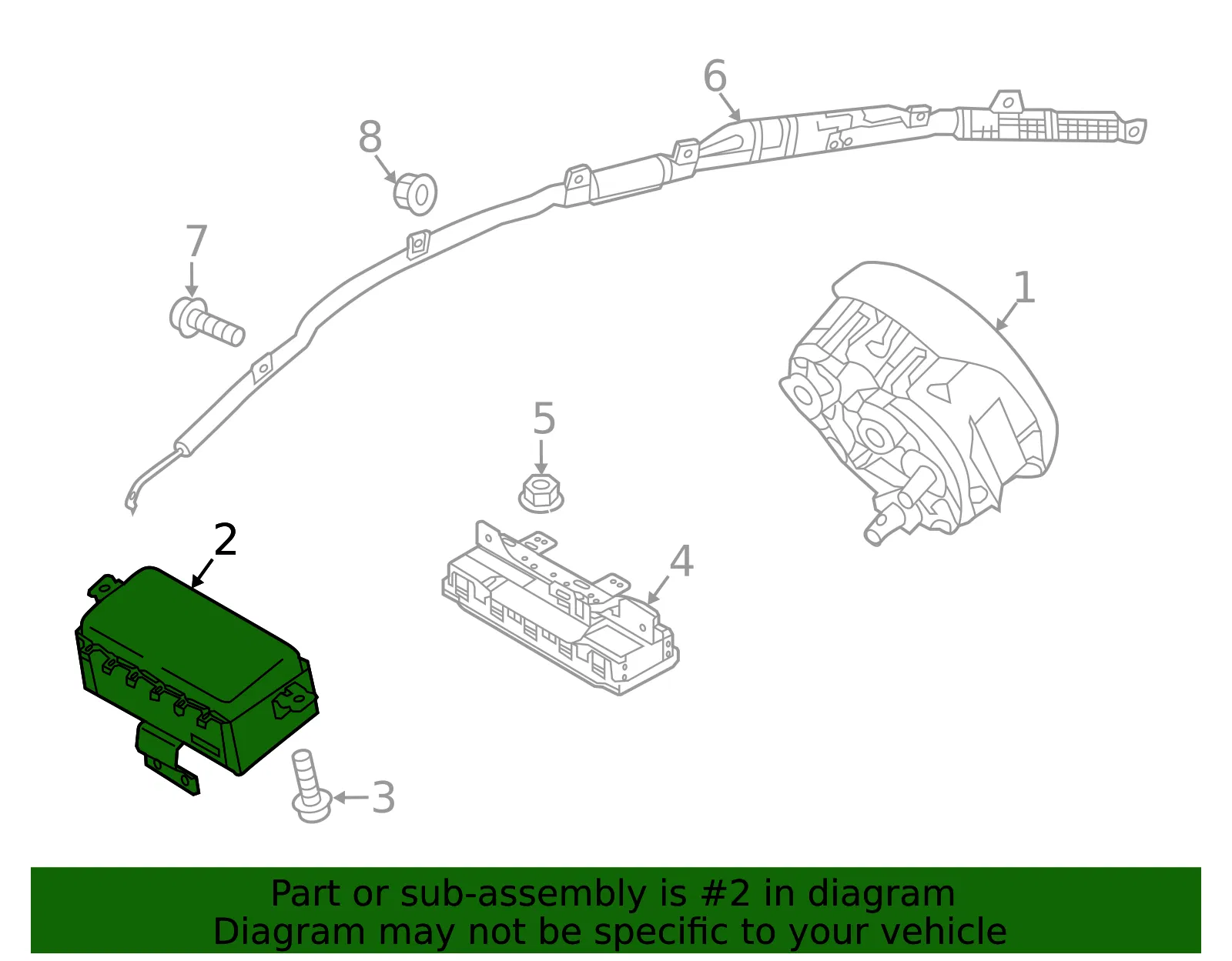Passenger Inflator Module - Kia (84530-D5600) - view 2