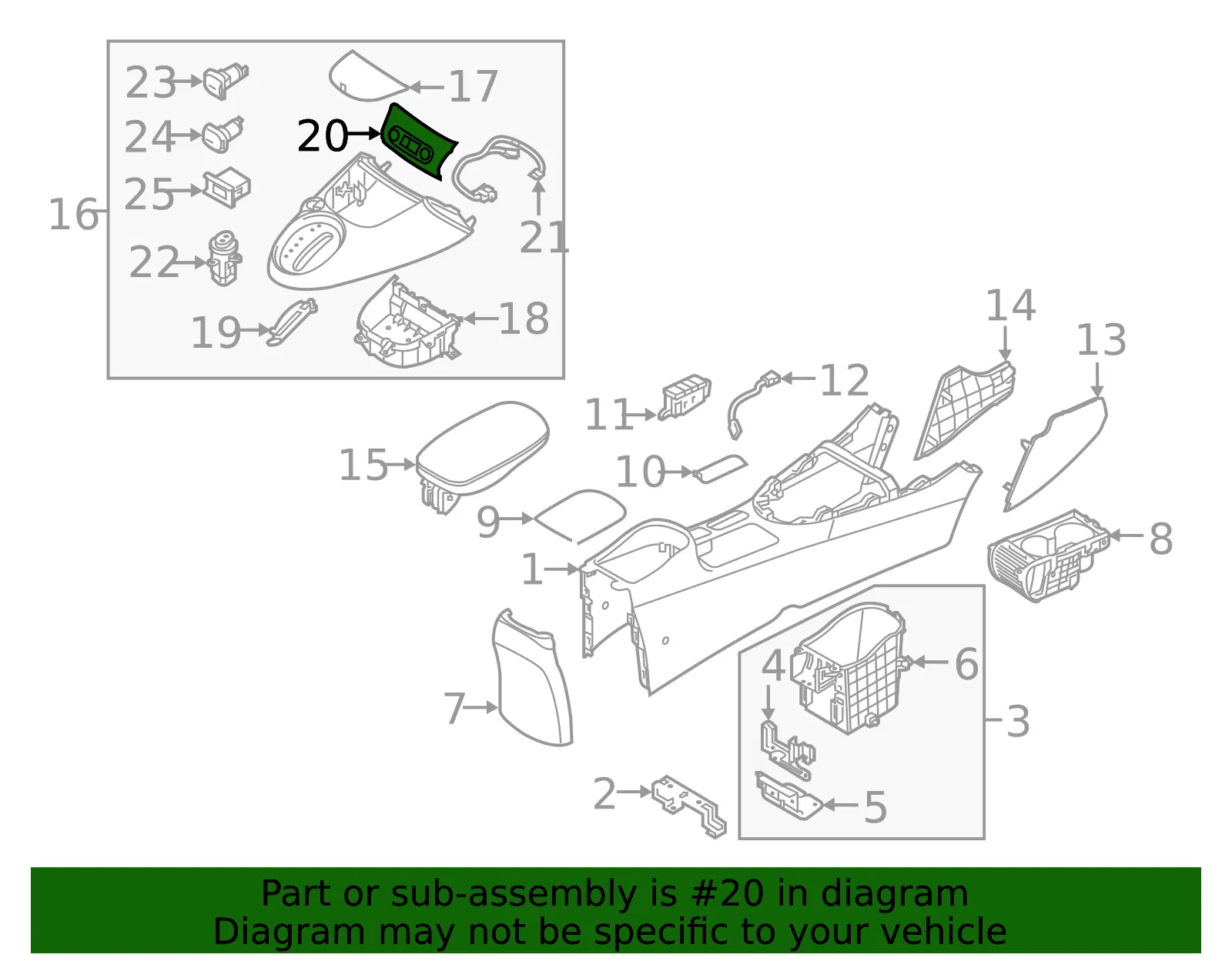 Switch Bezel - Kia (84632-E4015GA6) - view 2