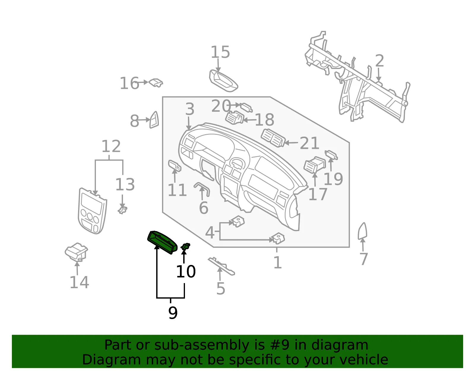 Cluster Housing - Kia (84751-FD100) - view 2