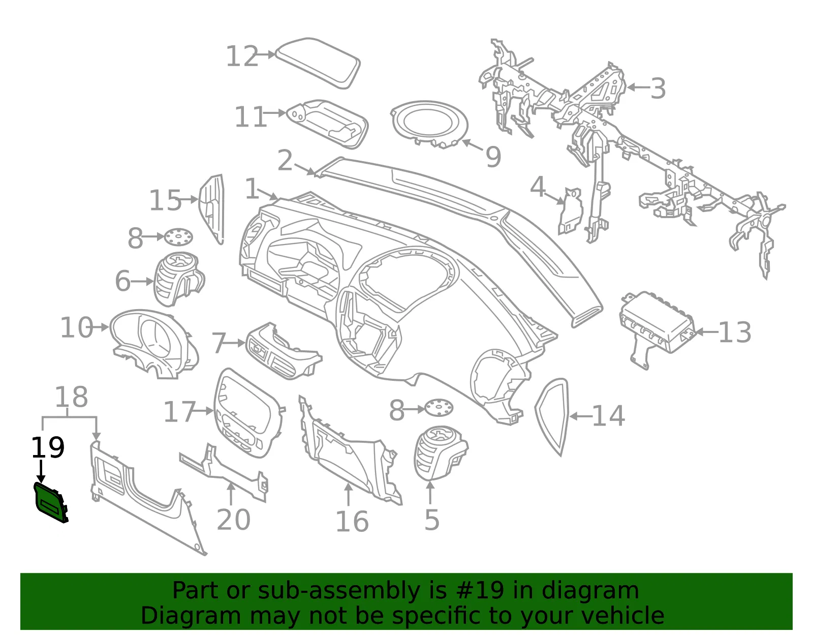 Fuse Box Cover - Kia (84753-E4110GA6) - view 2