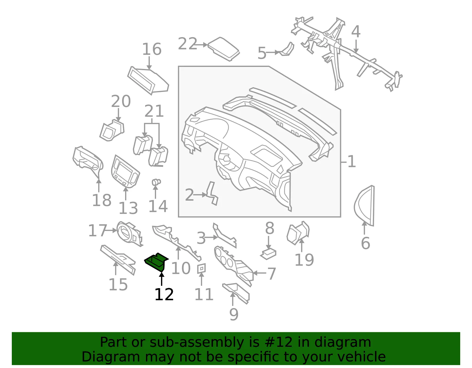 Fuse Box Cover - Kia (84755-1G550RU) - view 2