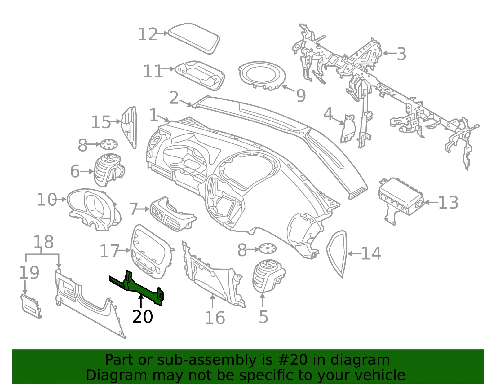 Fuse Box Cover Bracket - Kia (84755-B2000) - view 2