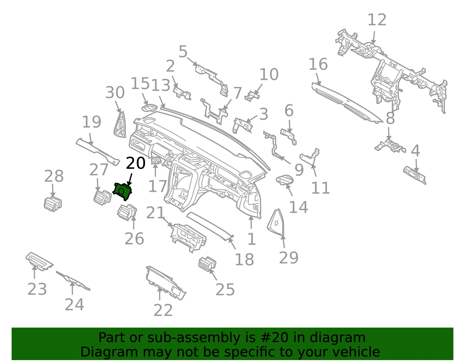 Clock - Kia (84820-3F700LK) - view 2