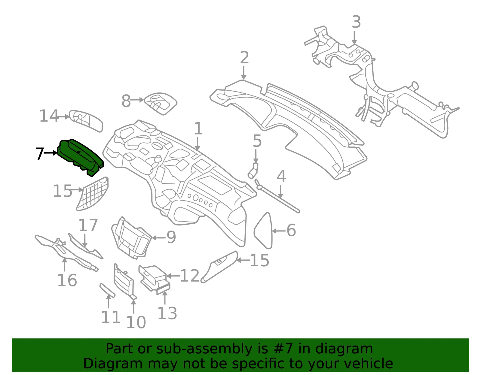 Cluster Visor - Kia (84830-2G000J6) - view 2