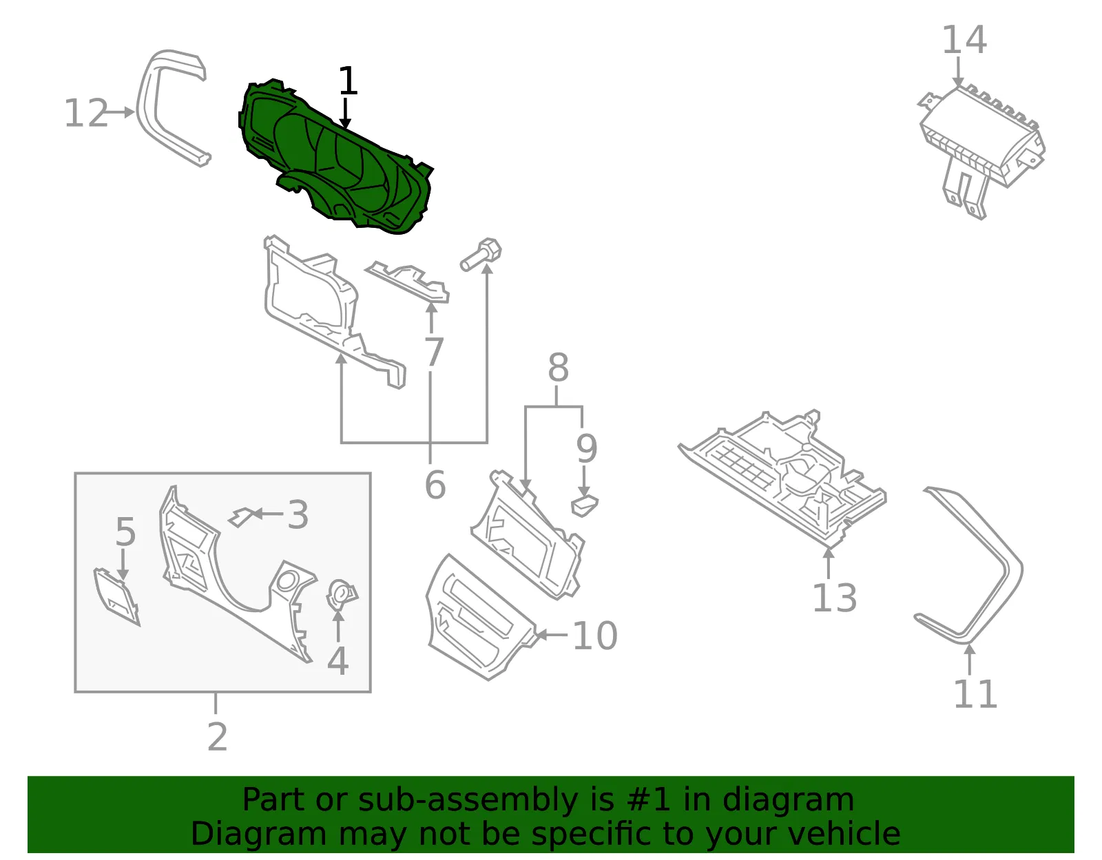 Cluster Panel - Kia (84830-4C100VA) - view 2