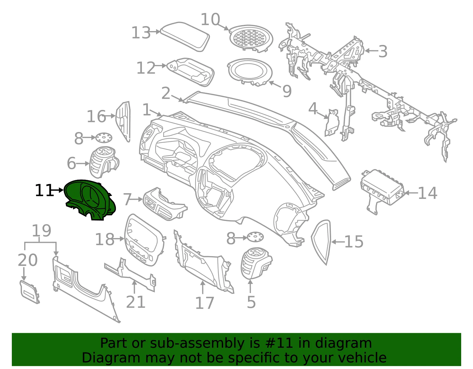 Cluster Panel - Kia (84830-B2000EQ) - view 2