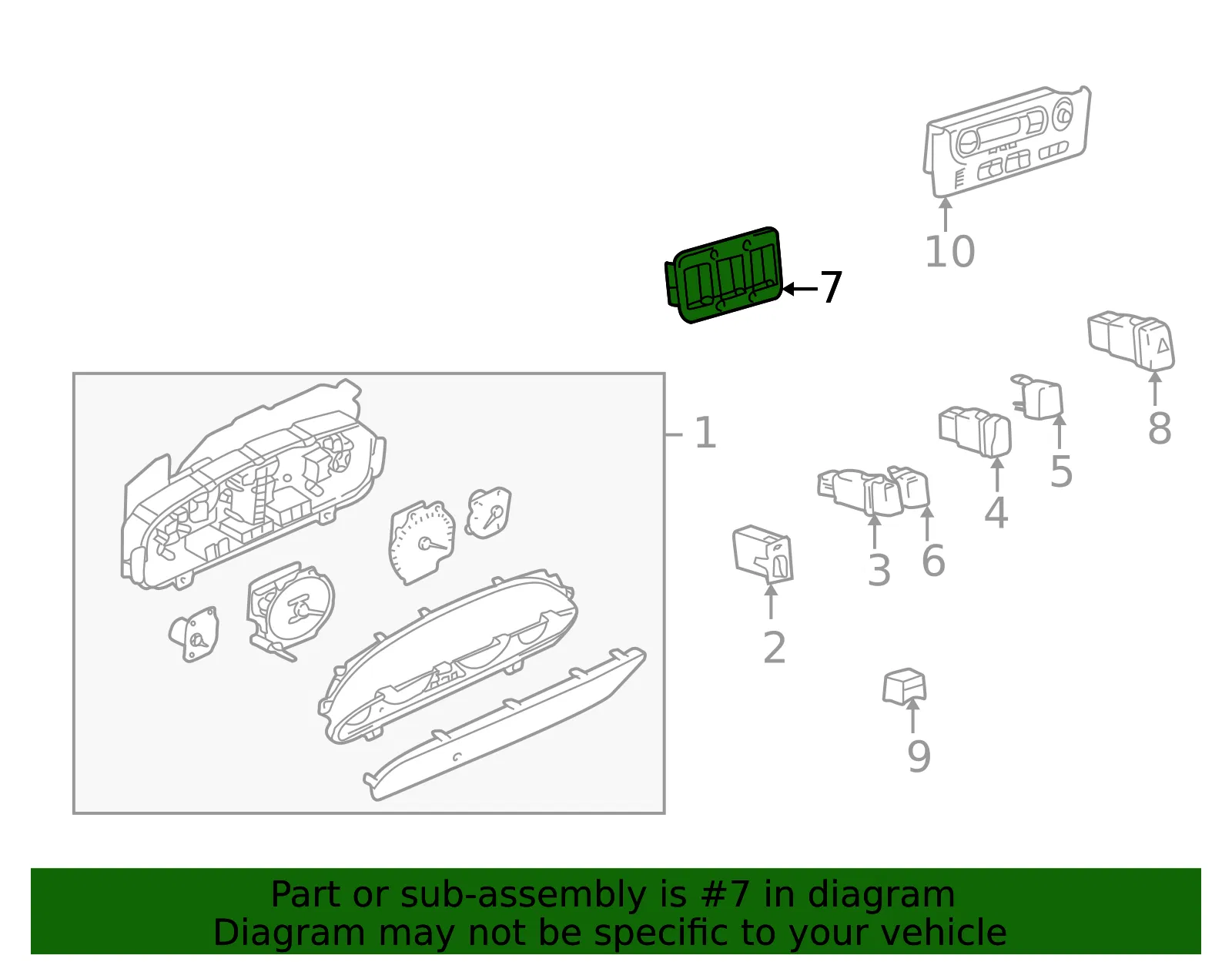 Switch Panel - Kia (84841-3C000BT) - view 2
