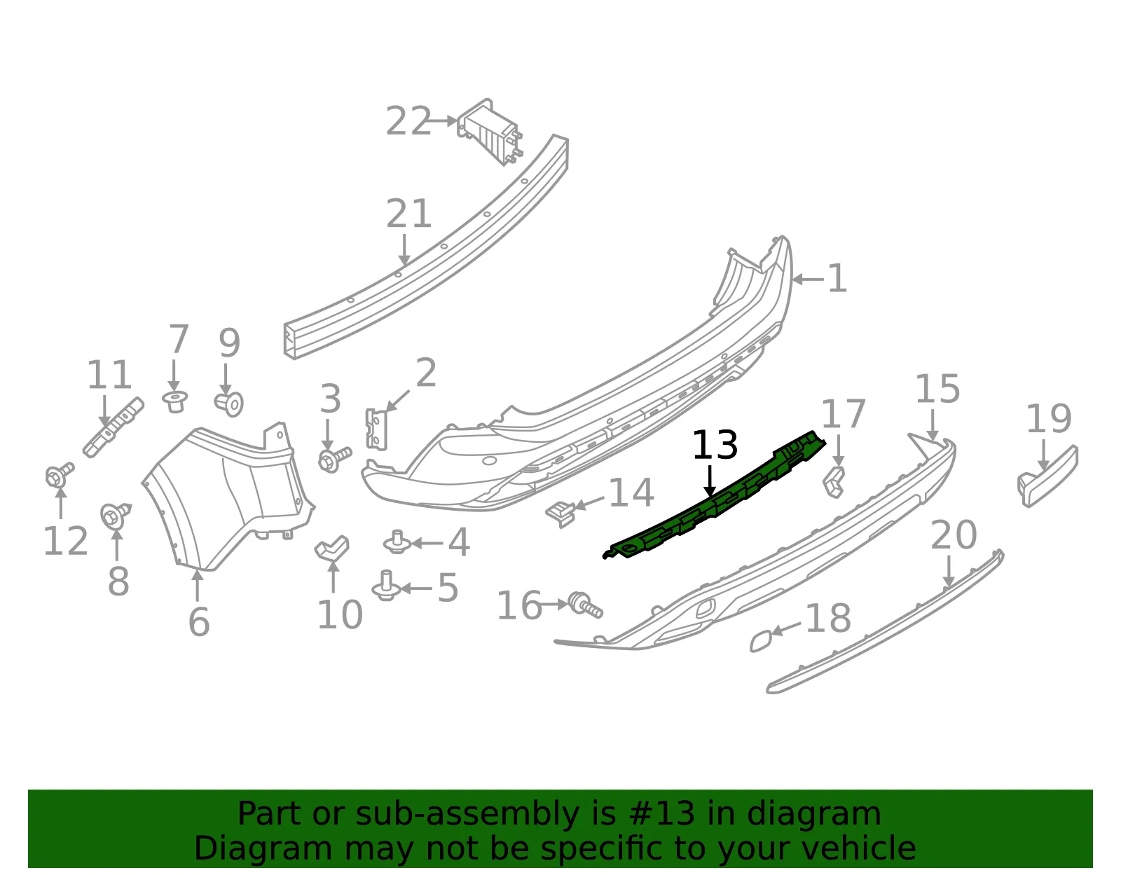 Lift-Gate Motion Sensor Bracket - Nissan (85040-6RR0A) - view 2