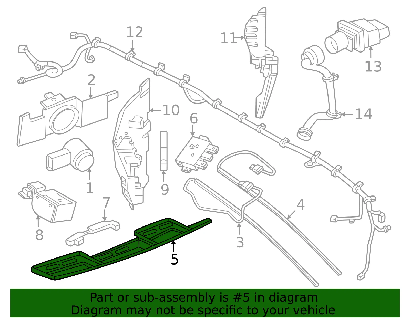 Lift-Gate Motion Sensor Bracket - Nissan (85040-7KU5A) - view 2