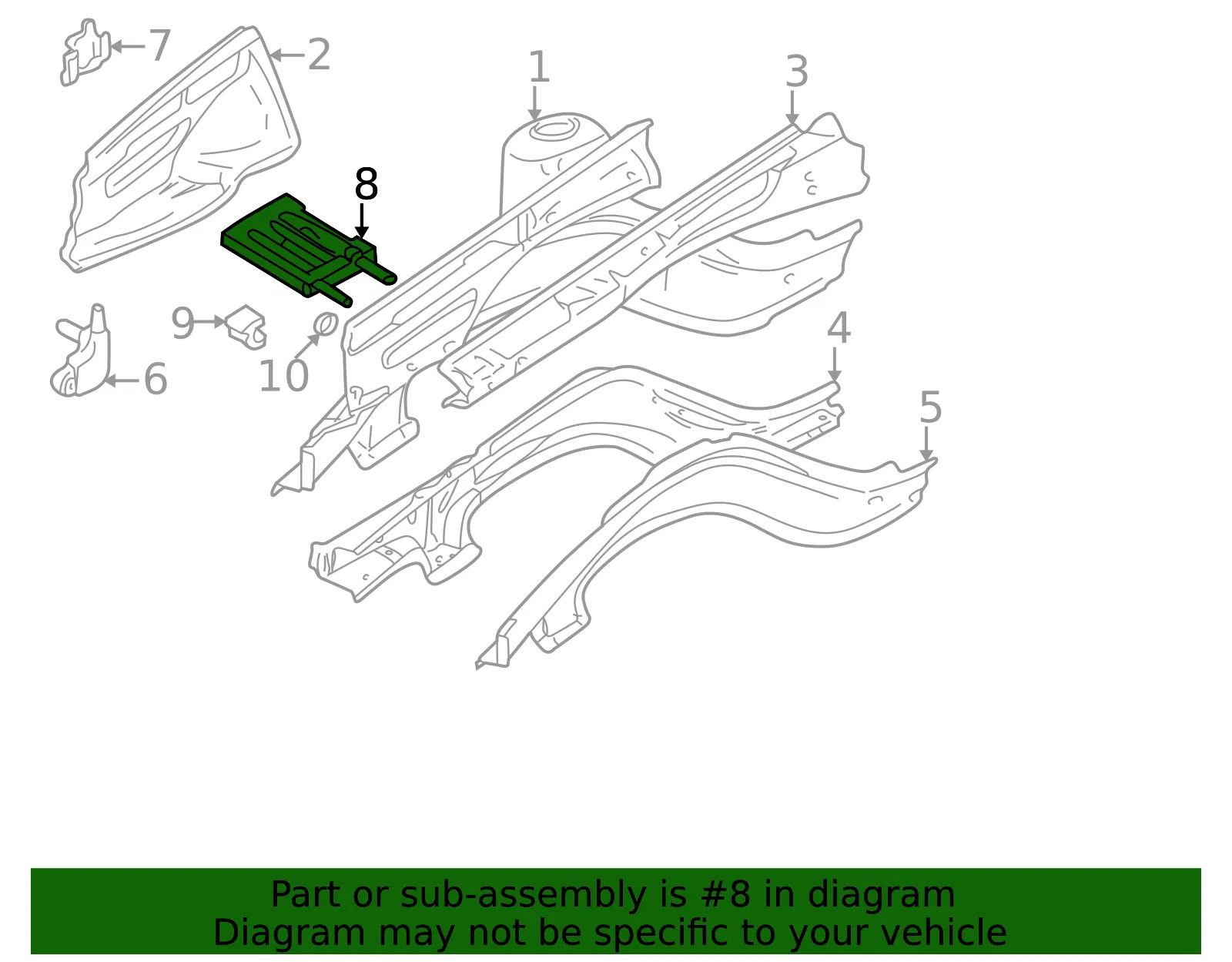 Battery Tray - Volvo (8611926) - view 2