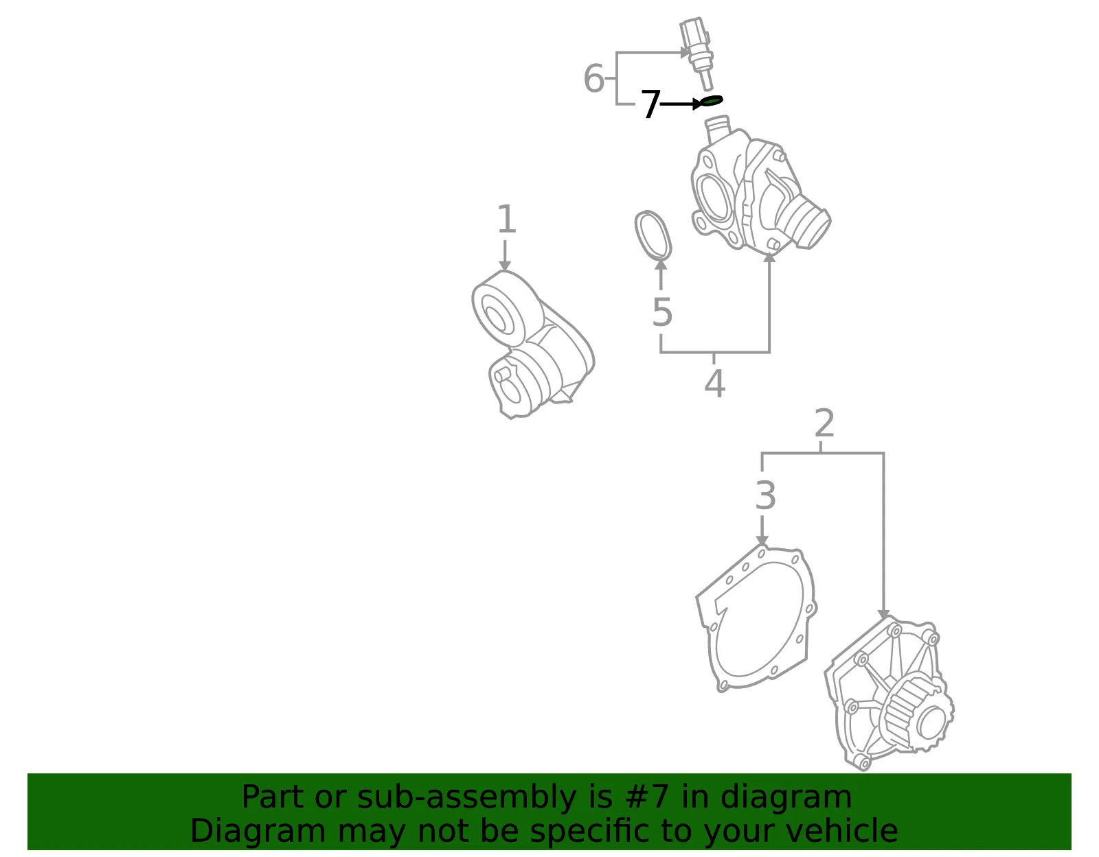 Engine Coolant Temperature Sensor O-Ring - Volvo (8642622) - view 3