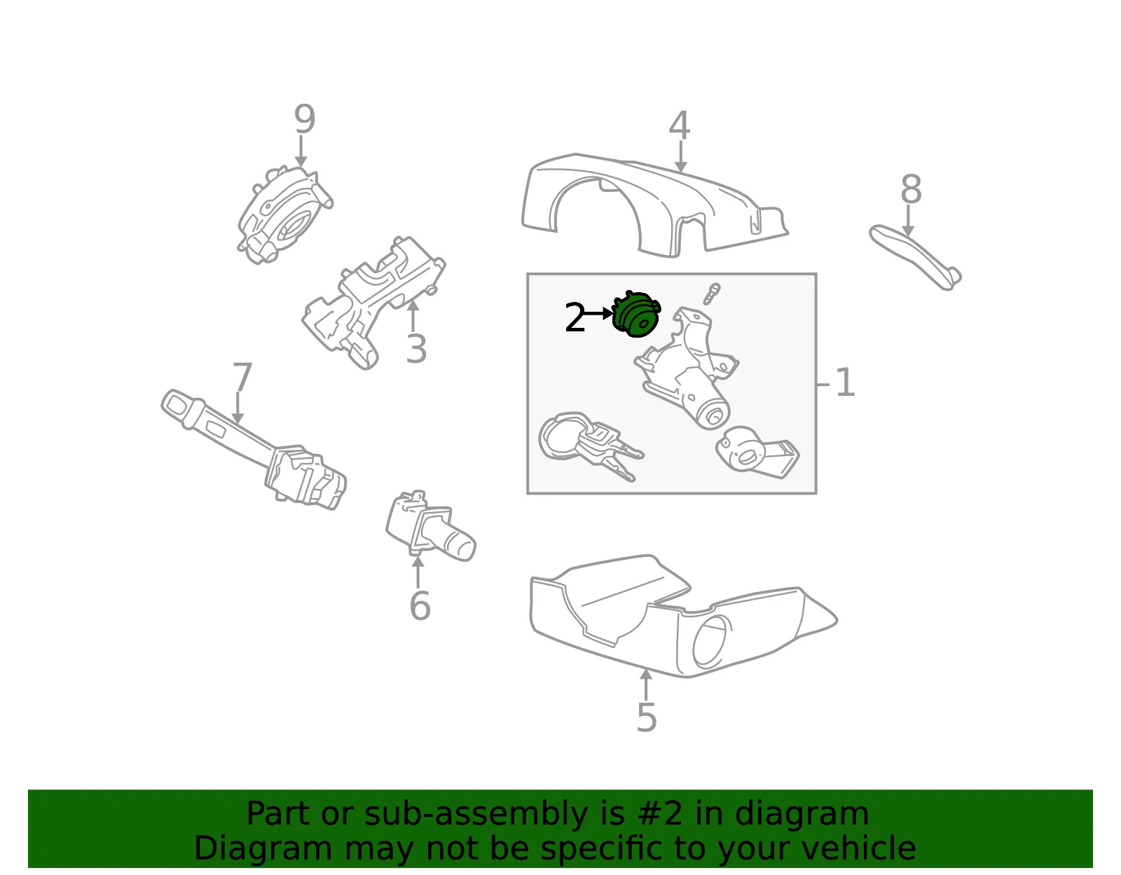 Ignition Switch - Volvo (8650054) - view 3