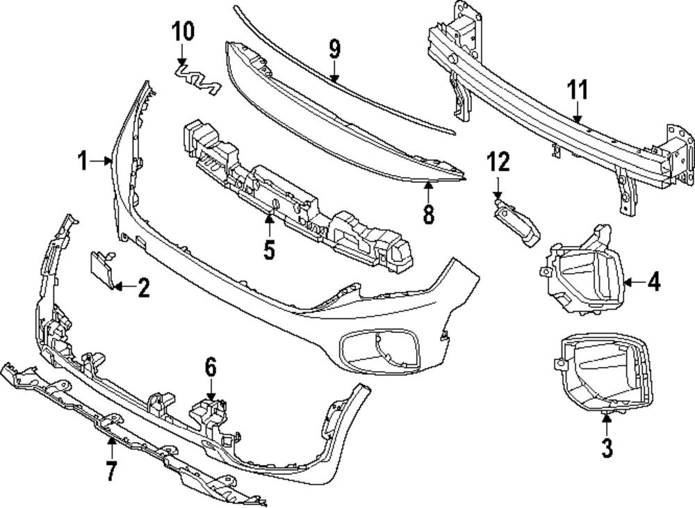 Fog Lamp Bezel - Kia (86561-Q5800)