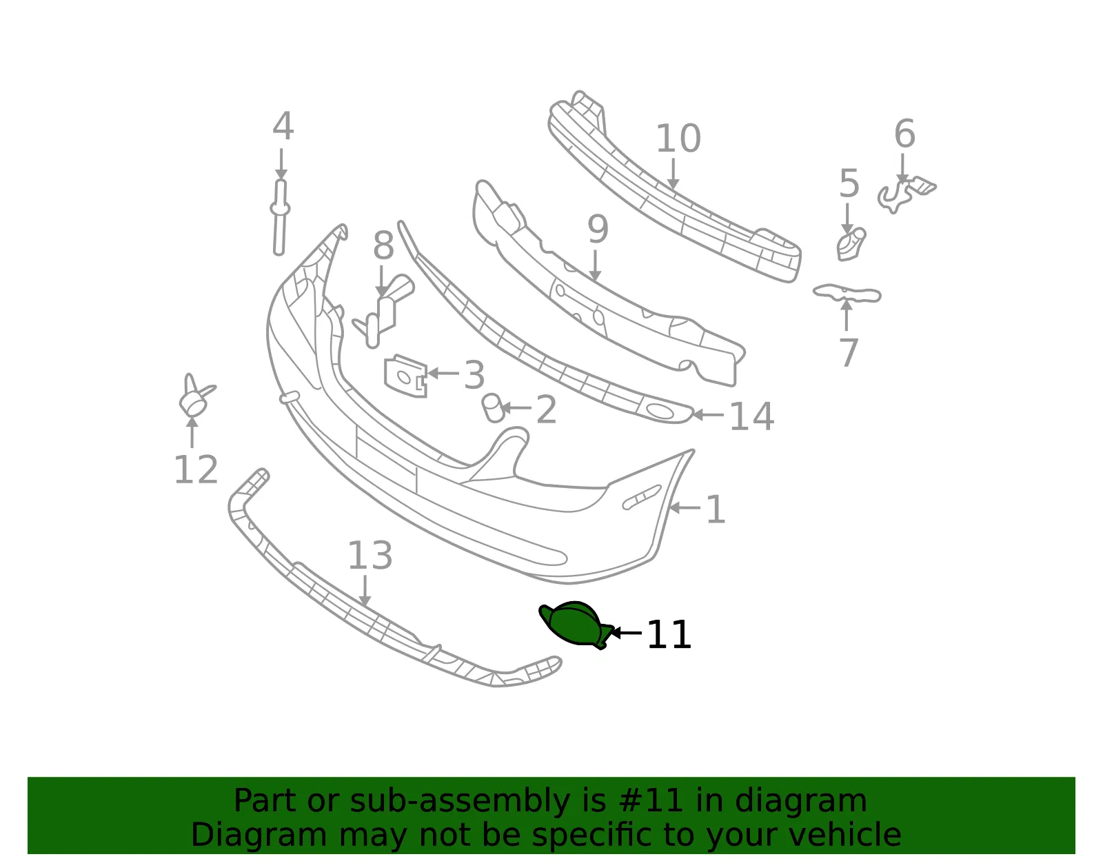 Lamp Cover - Driver's Side (LH) - Kia (86563-2G000) - view 2