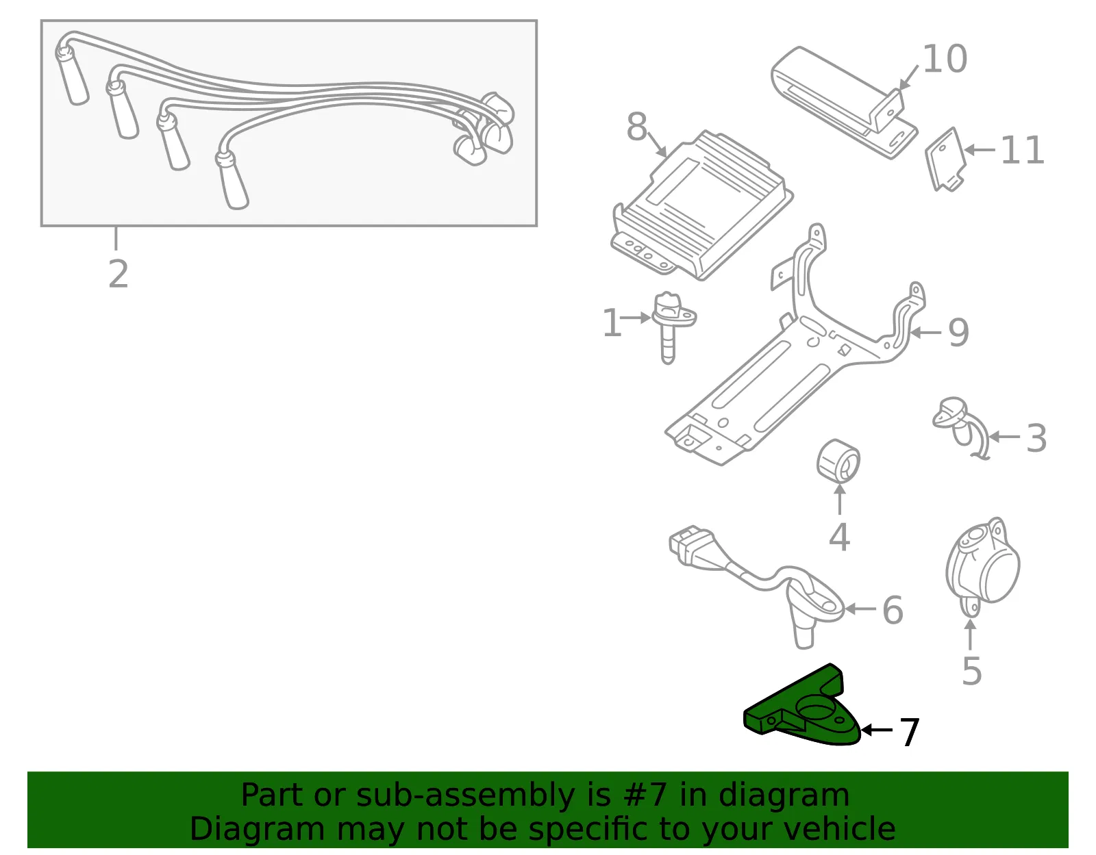 Engine Crankshaft Position Sensor Bracket - Volvo (8658492) - view 2