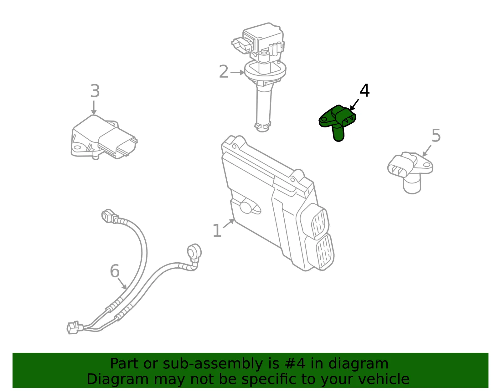 Engine Camshaft Position Sensor - Volvo (8658495) - view 3