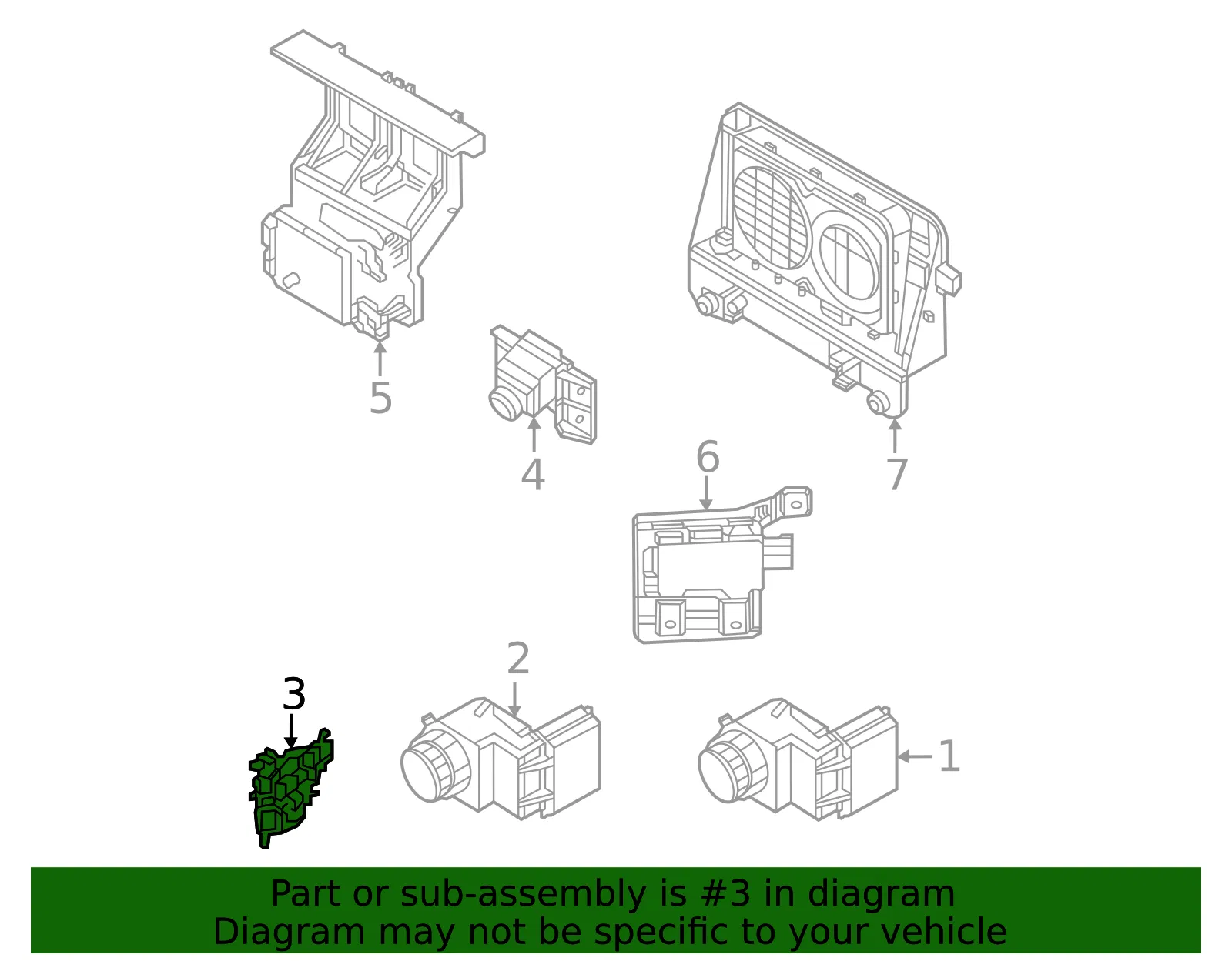 Park Sensor Retainer - Kia (86585-CV000) - view 2