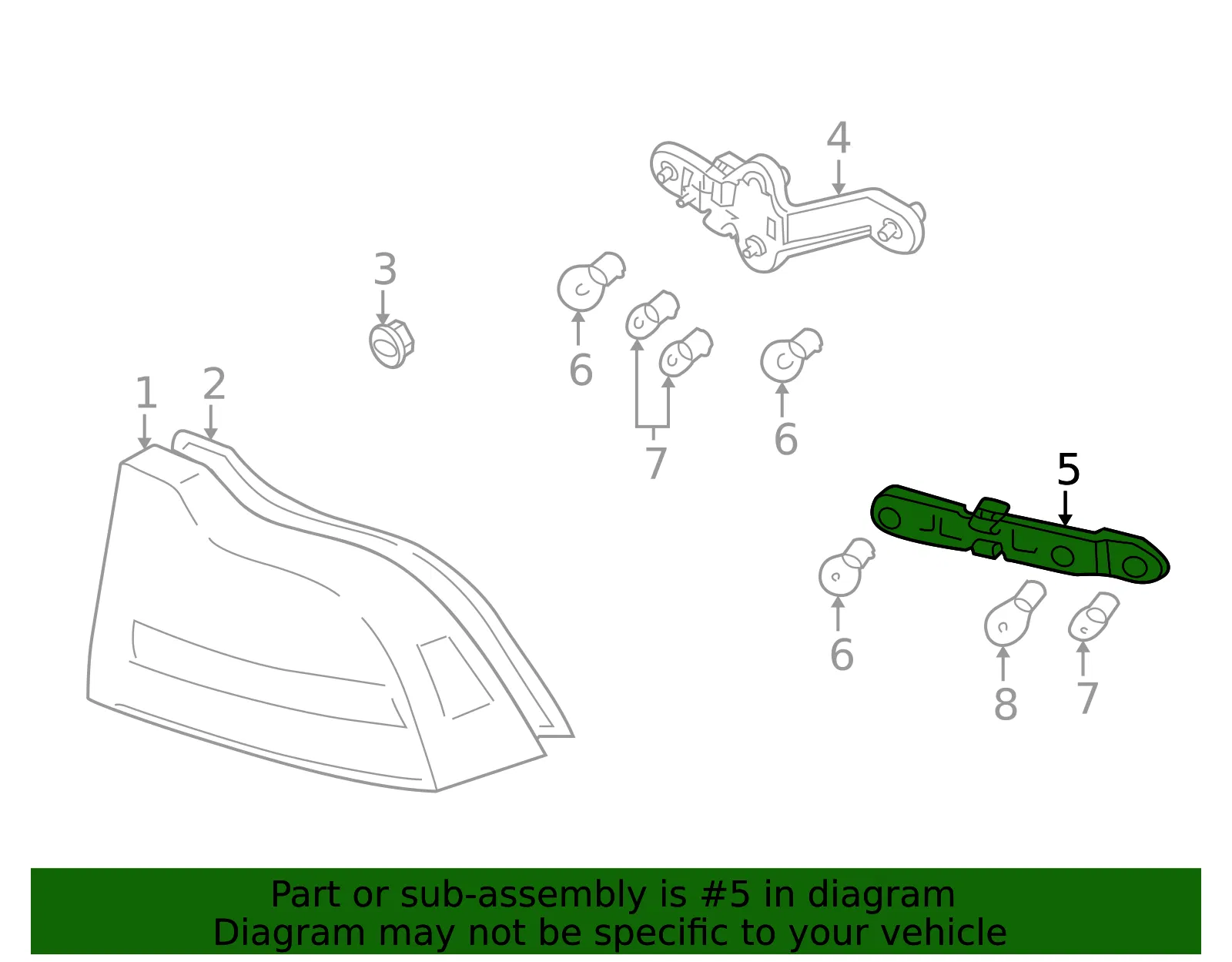 Tail Light Socket - Volvo (8663868) - view 3