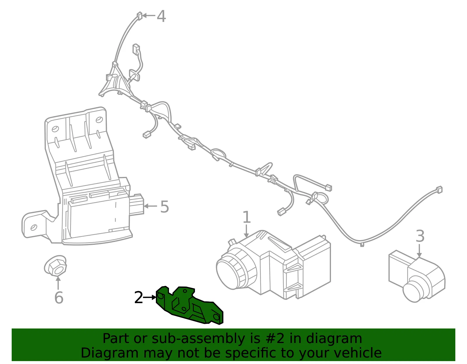 Park Sensor Holder - Kia (86681-P1EA0) - view 2
