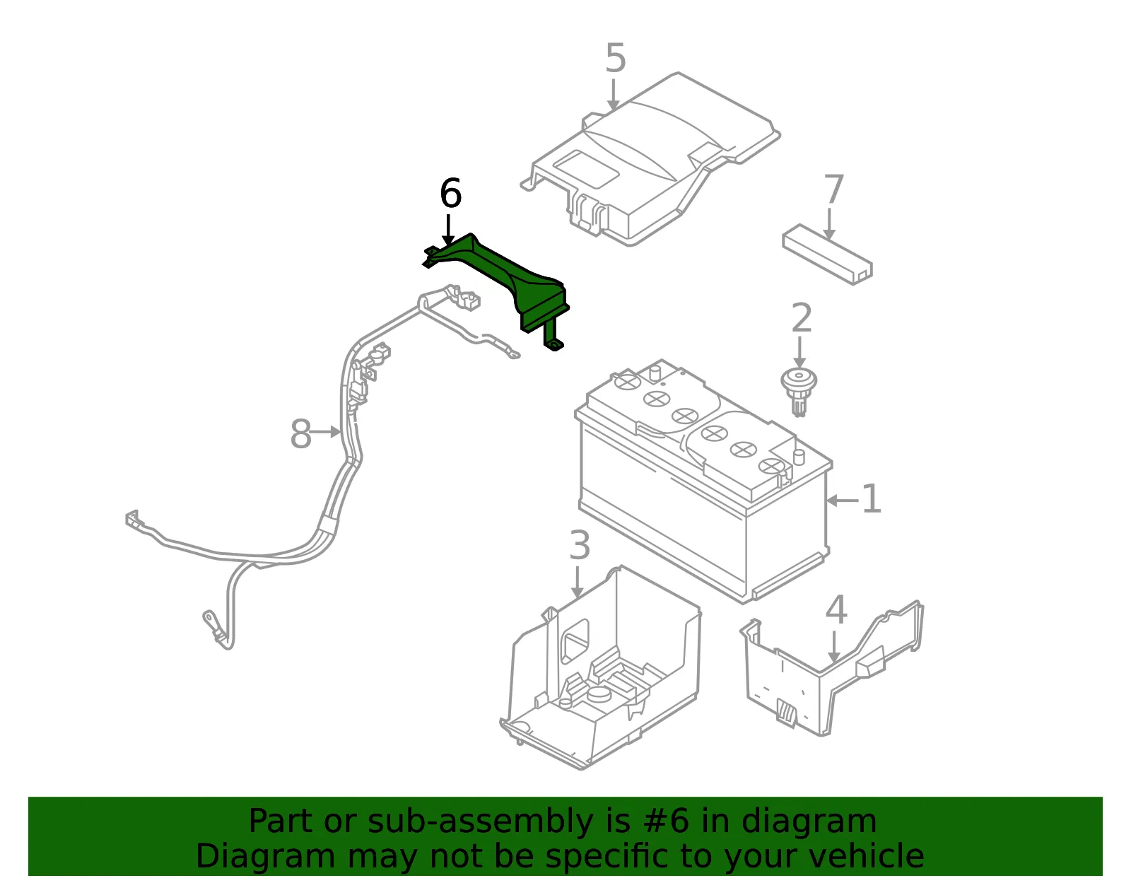 Battery Tray Bracket - Volvo (8676469) - view 3
