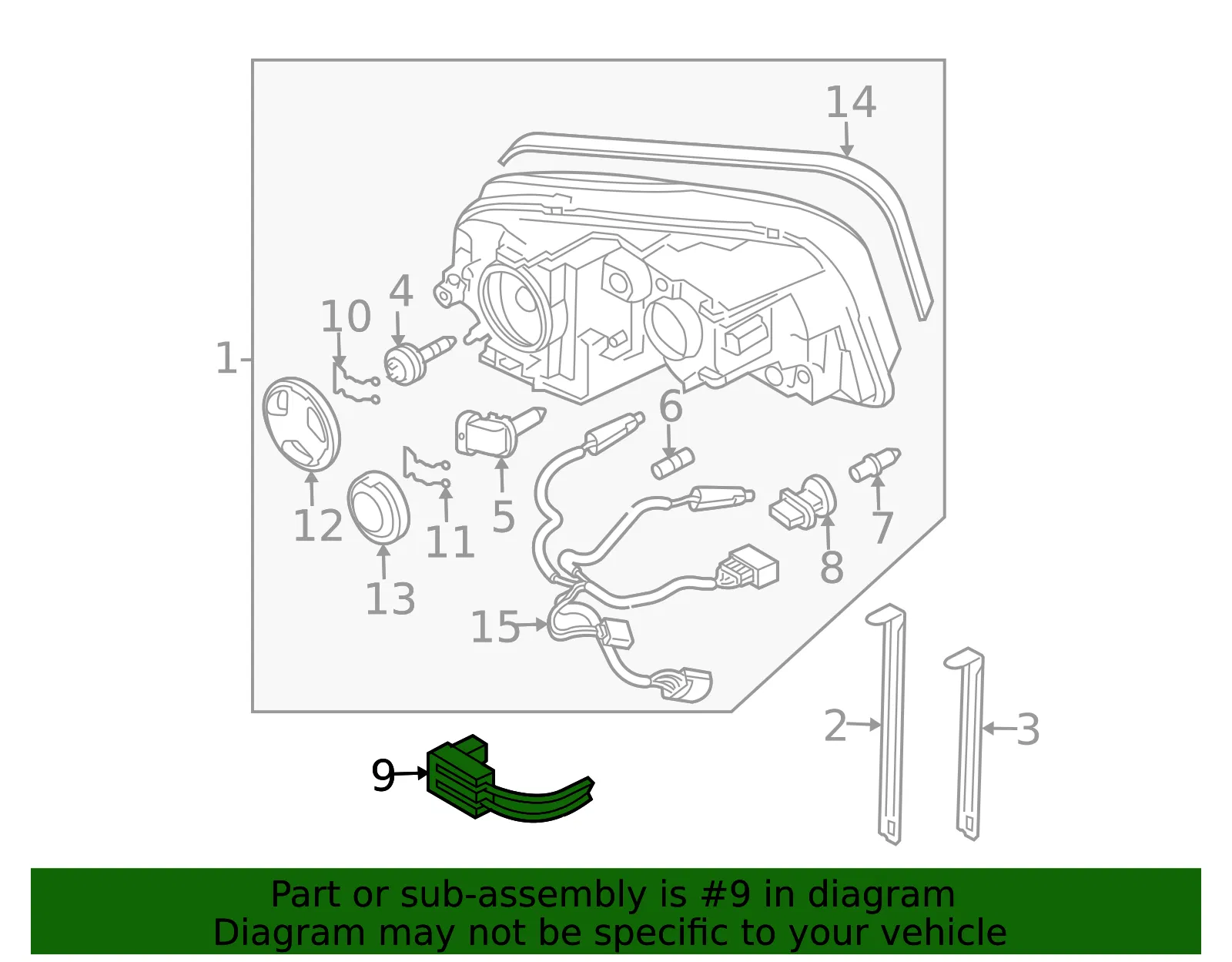 Headlight Wiring Harness Connector - Volvo (8678122) - view 3