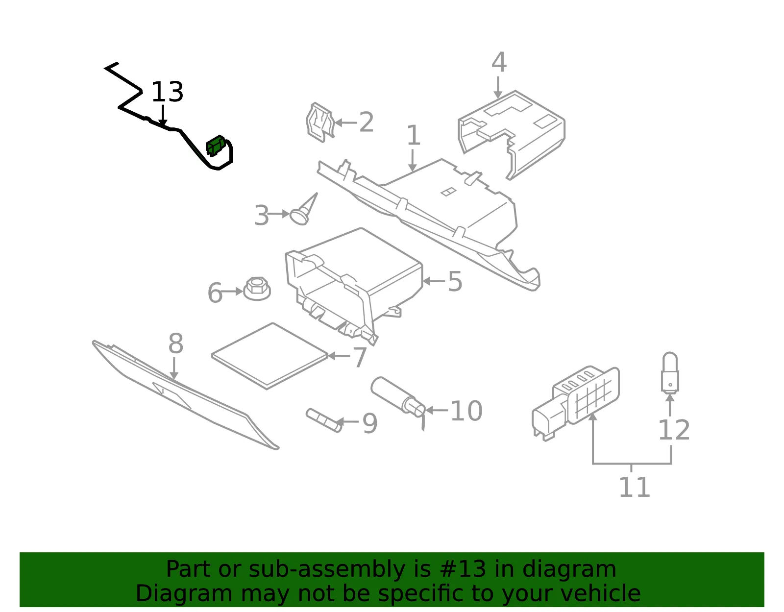 Trunk Lid Release Switch - Volvo (8687806) - view 2