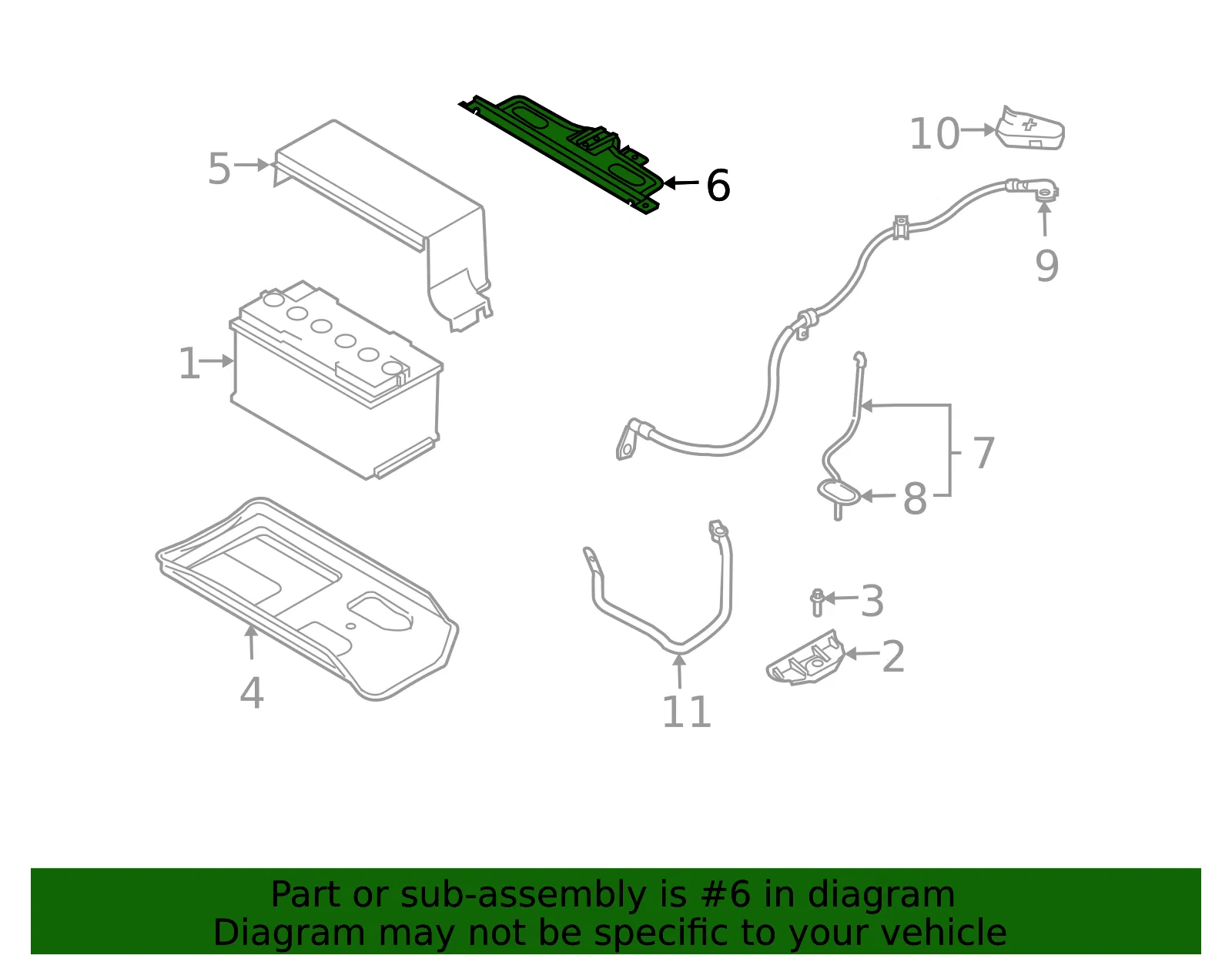 Battery Hold Down - Volvo (8697005) - view 2