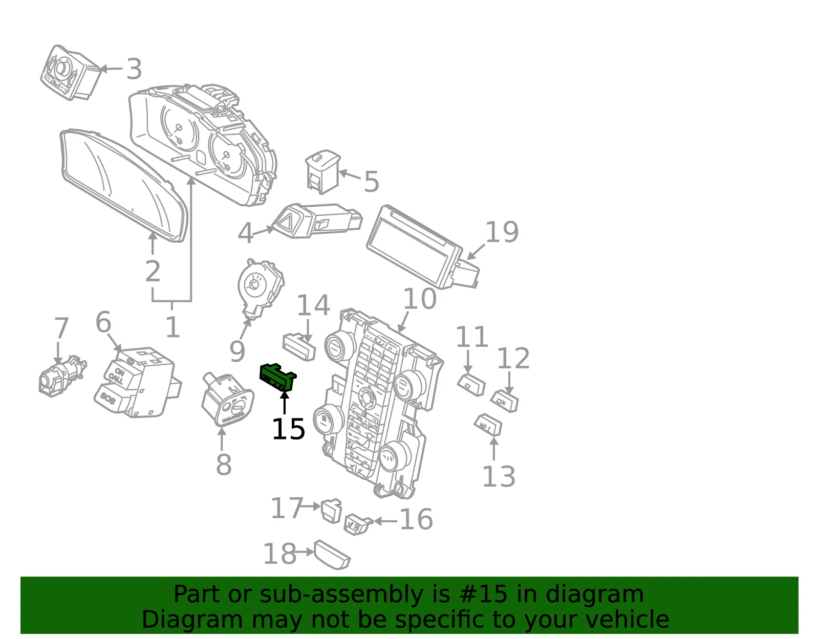 Air Circulation Switch - Volvo (8697160) - view 2