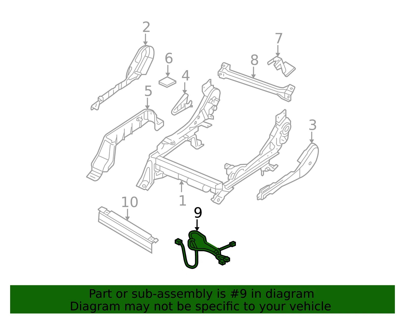 Power Seat Wiring Harness - Nissan (87019-EA200) - view 2