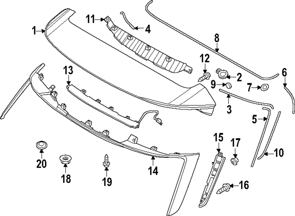 Center High Mount Stop Light Cover - Kia (87211-R5000)