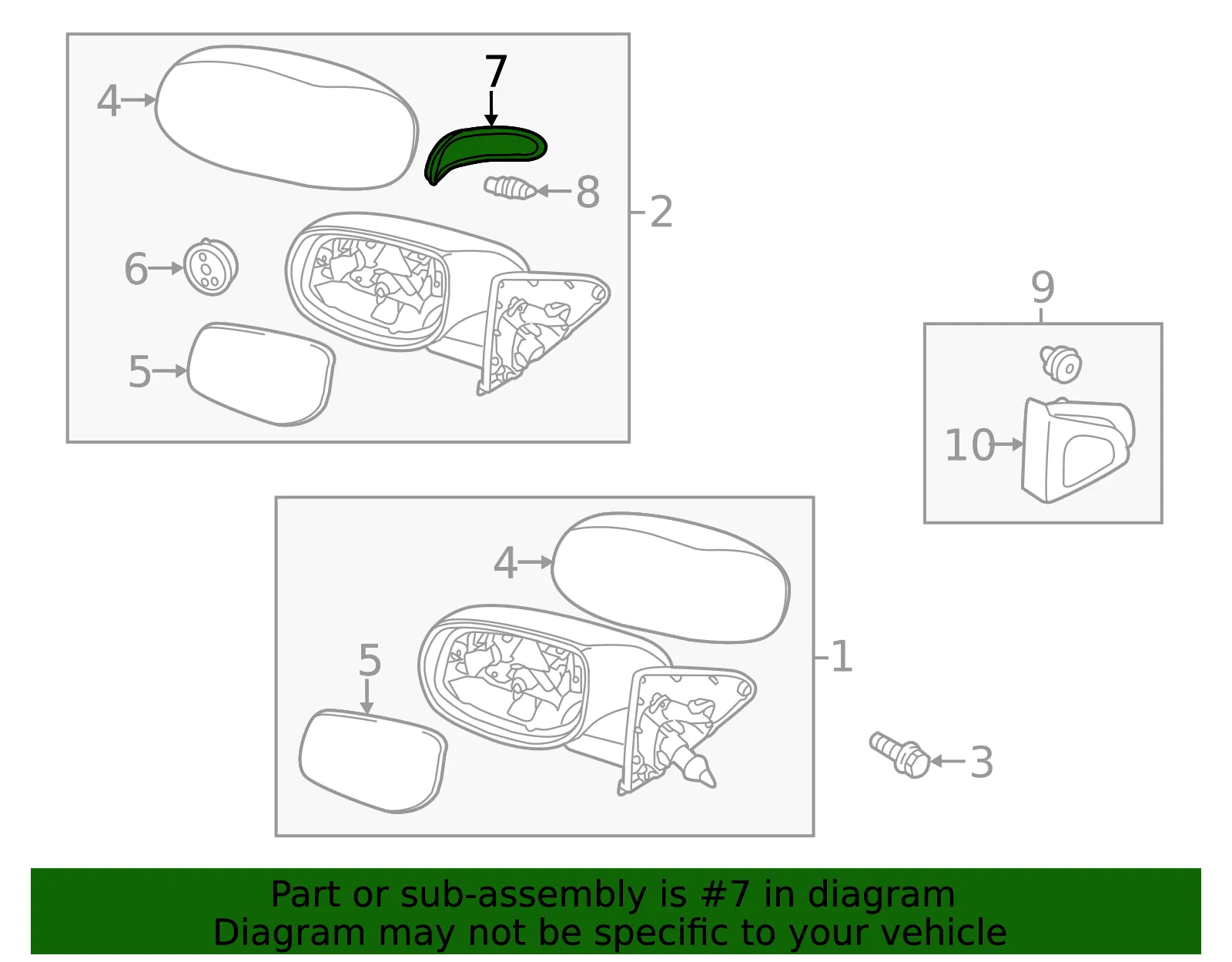 Puddle Lamp - Driver's Side (LH) - Kia (87614-1M000) - view 2