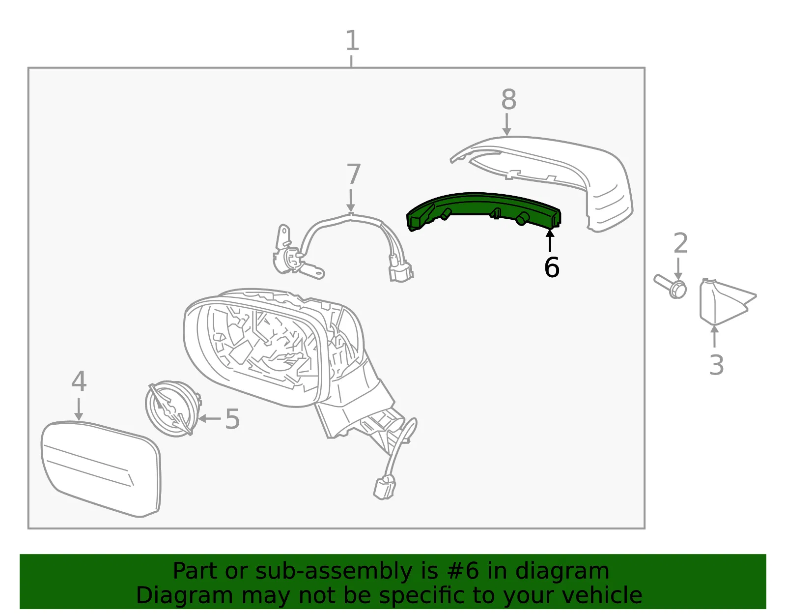 Signal Lamp - Driver's Side (LH) - Kia (87614-S9000) - view 2