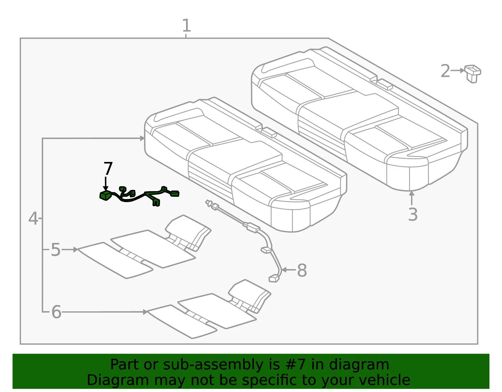 Power Seat Wiring Harness - Nissan (88019-5MP2A) - view 2