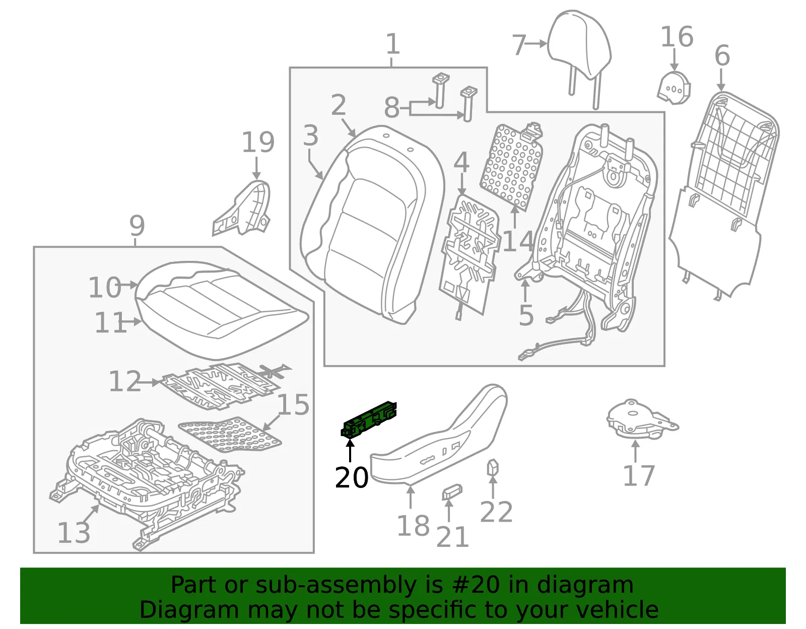 Seat Switch - Kia (88191-A7150) - view 2