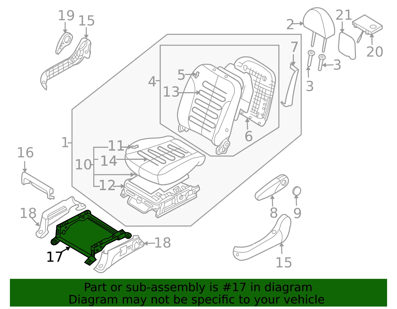 Pedestal - Kia (88610-4D341FF) - view 2