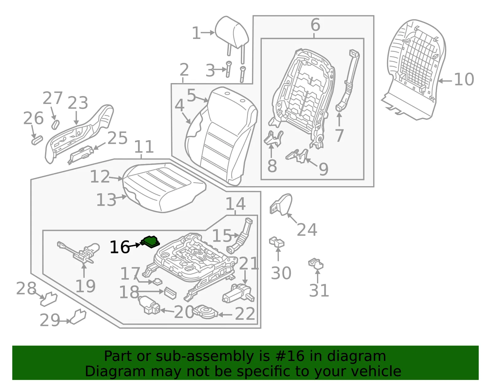 Occupant Sensor - Kia (88952-C6500) - view 3