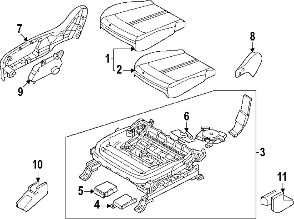 Seat Heater Control Module - Kia (88B70-P2AA0)