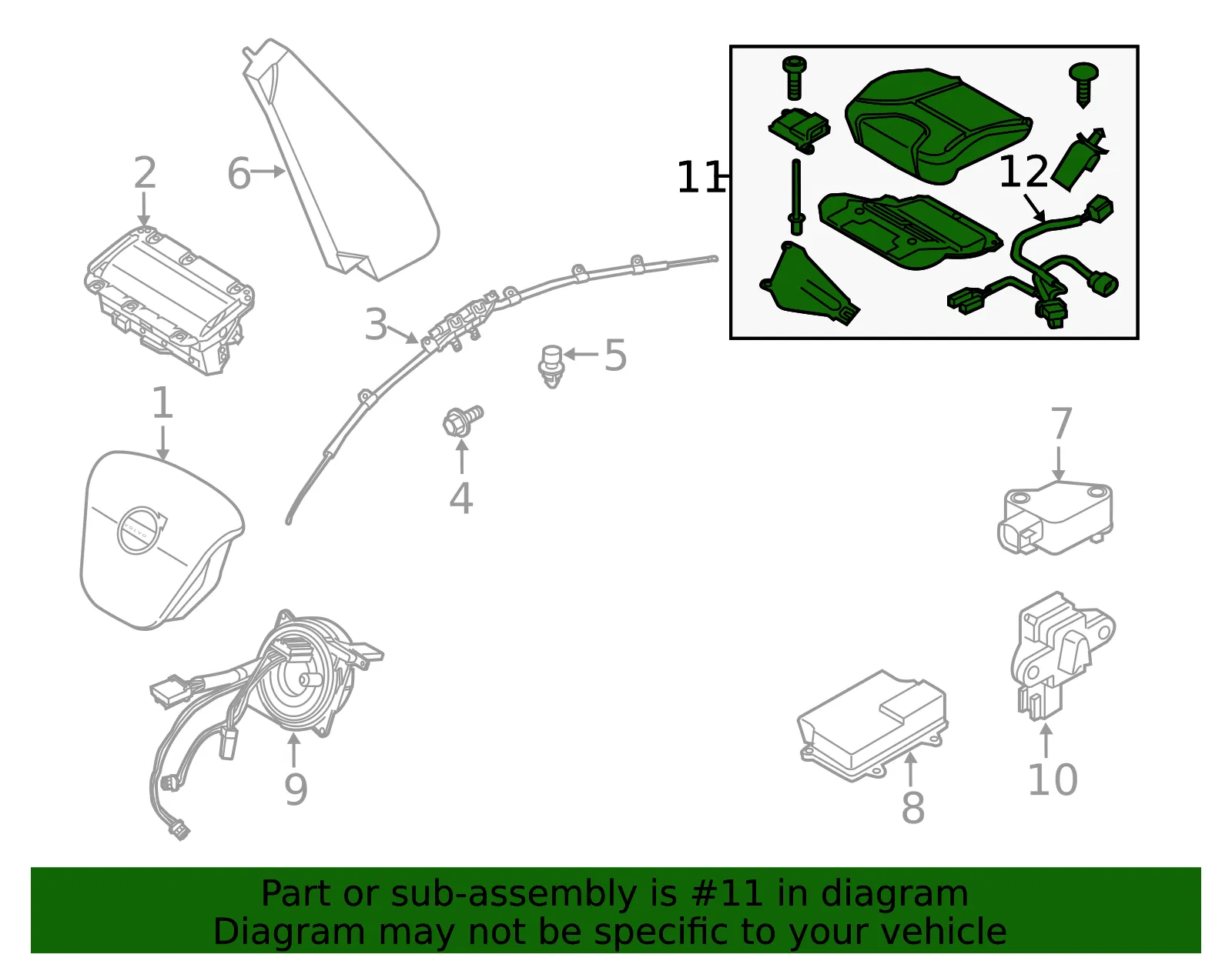 Occupant Module - Passenger Side (RH) - Volvo (9123821) - view 2