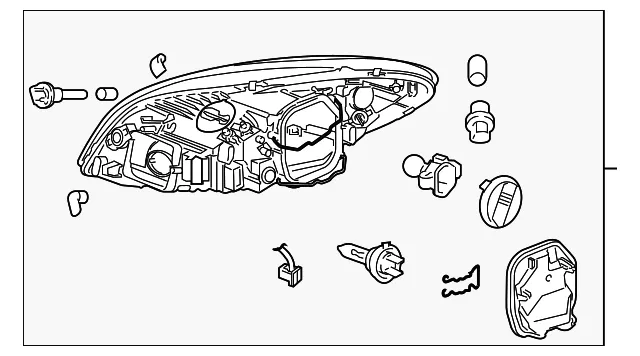 Headlamp Assembly - Passenger Side (RH) - Volvo (9124292)