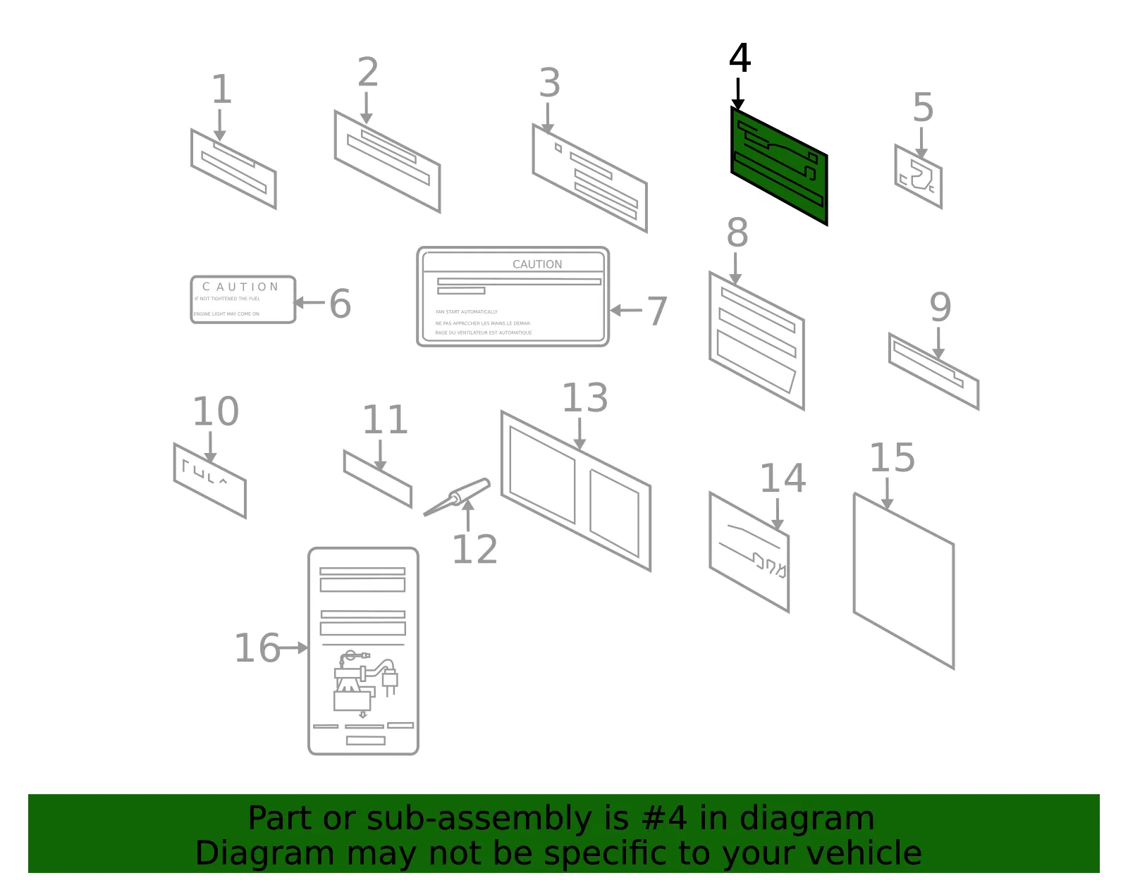 Fuse Box Label - Kia (91399-FD100) - view 2
