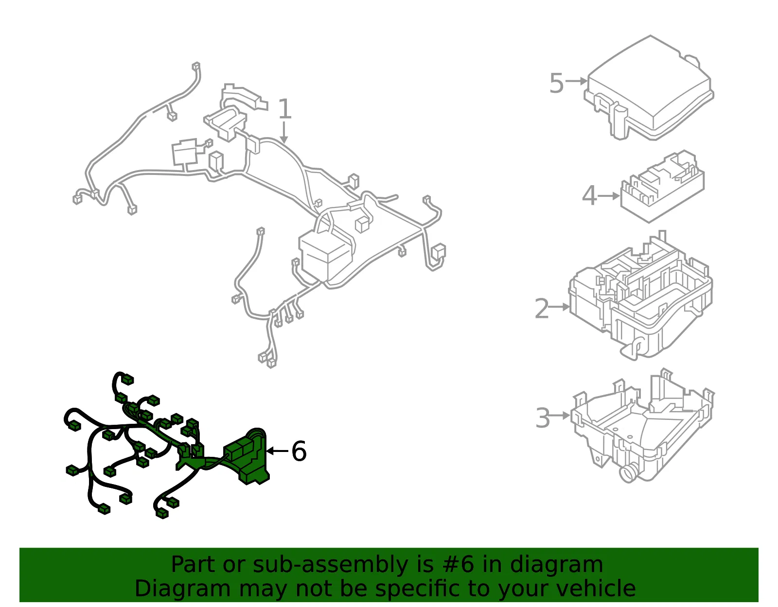 Engine Harness - Kia (91425-C6010) - view 2